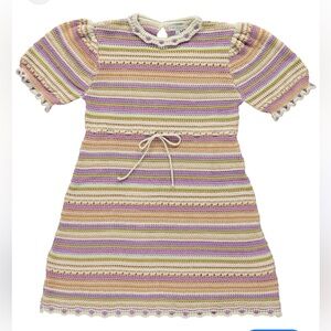 Charming Striped Knit Dress for Kids